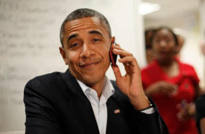 cell phone obama